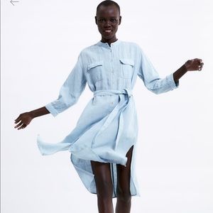 Zara Belted Dress with Pockets